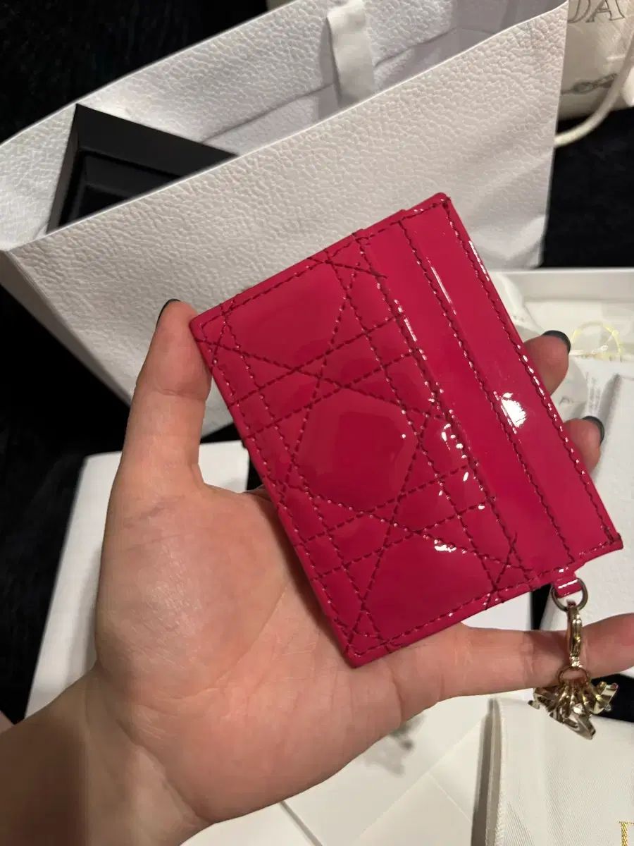 ディオール レディディオール ピンク カードウォレット