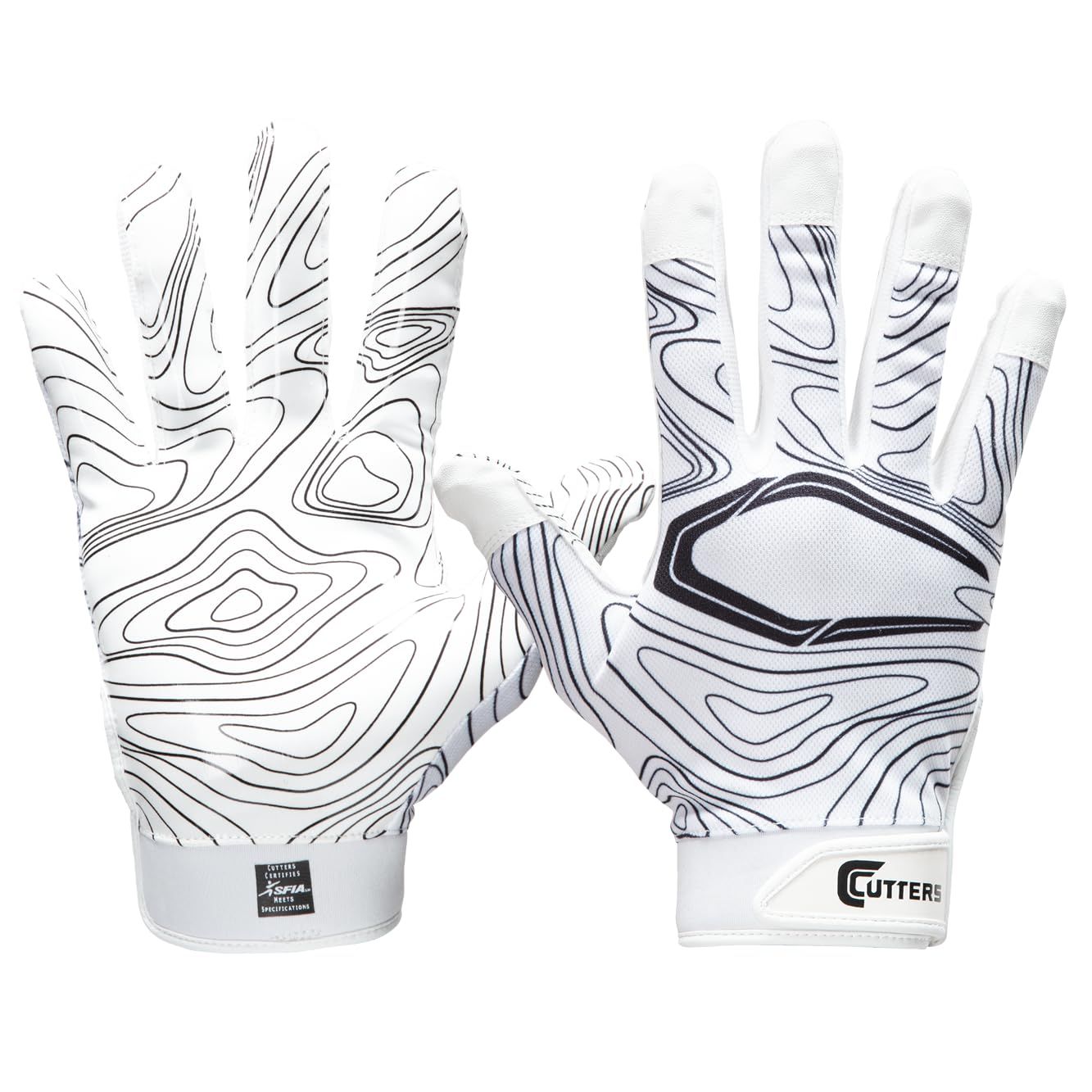 CUTTERS Game Day Receiver Glvs ホワイトトポS/M、大人:S/M [ホワイトトポ。] [Adult: S/M]