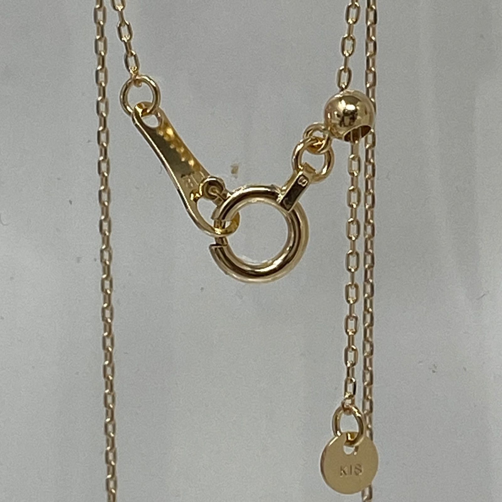 K 18 YG AU 750 18金 イエローゴールド アズキ ネックレス 45 cm スライド式