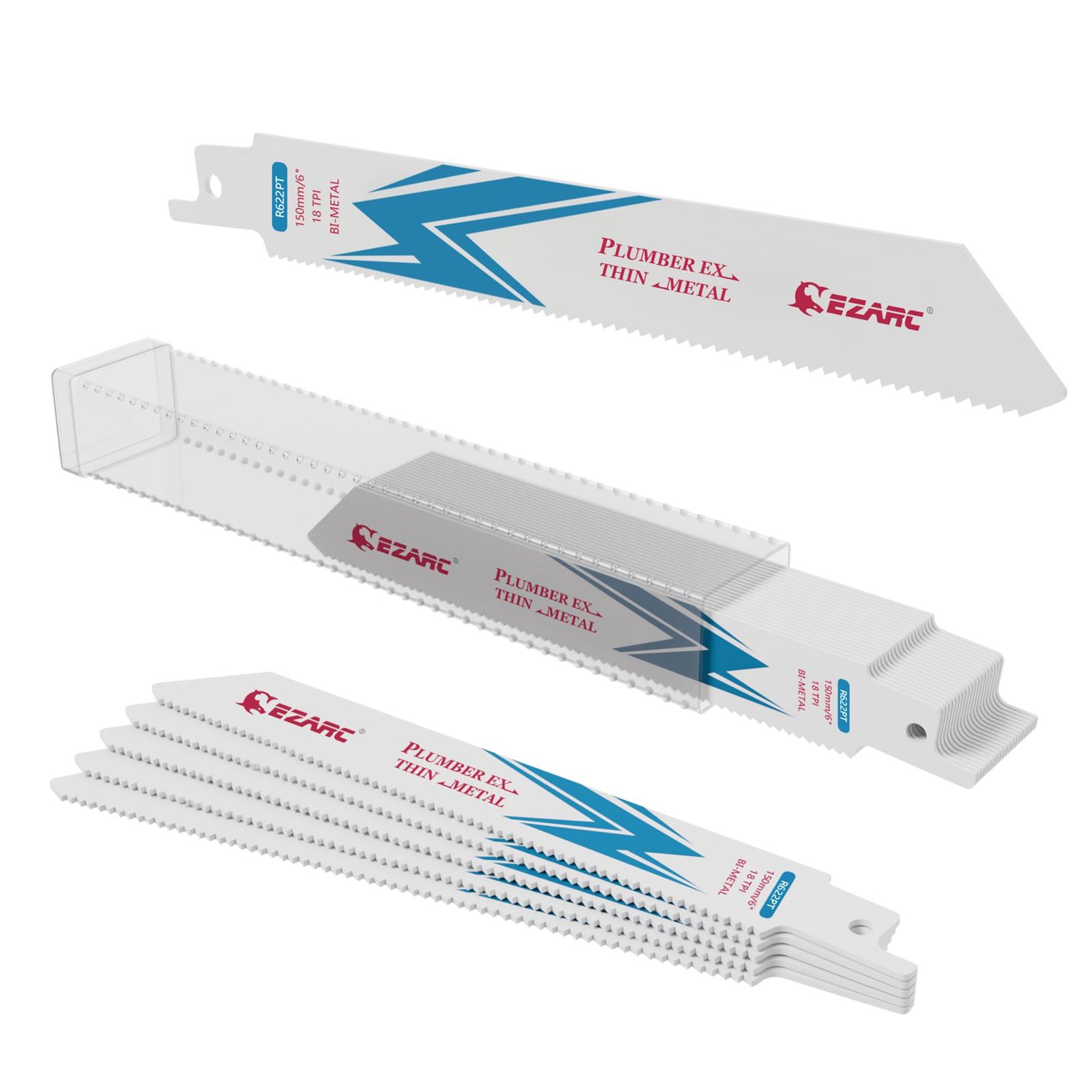 EZARC イザーク レシプロソー替刃 全長150 mm 18山 バイメタル 8％コバルト 金属用 鉄 ステンレス 非鉄金属用 解体用 R 622 PT 25本入