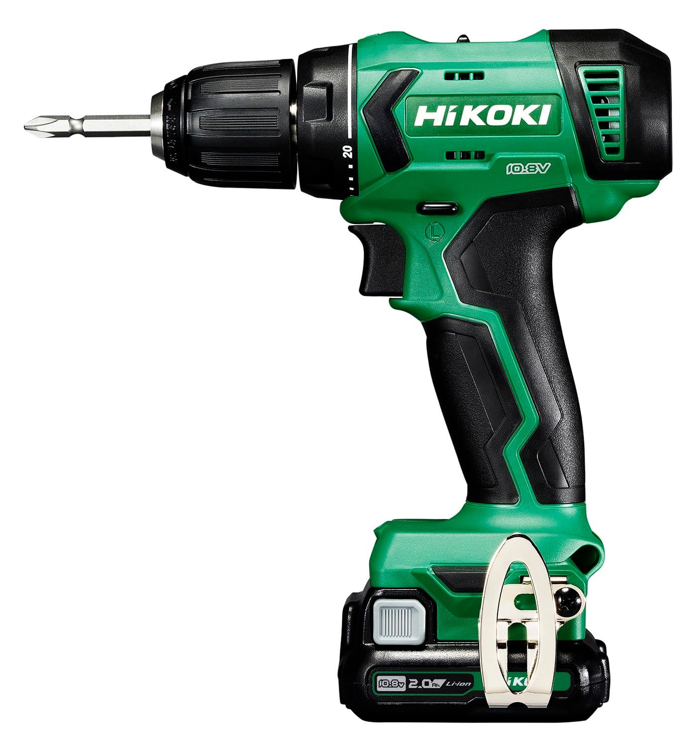 HiKOKI ハイコーキ 10.8 V 充電式 ドライバドリル DS 12 DA 蓄電池 2.0 Ah × 充電器付 2 BS