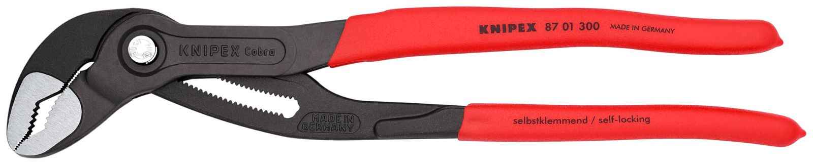 クニペックス KNIPEX ウォーターポンププライヤー コブラ 300 mm 8701300