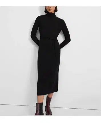 セオリー THEORY カシミア ウール ベルト付き ニット ONE PIECE P