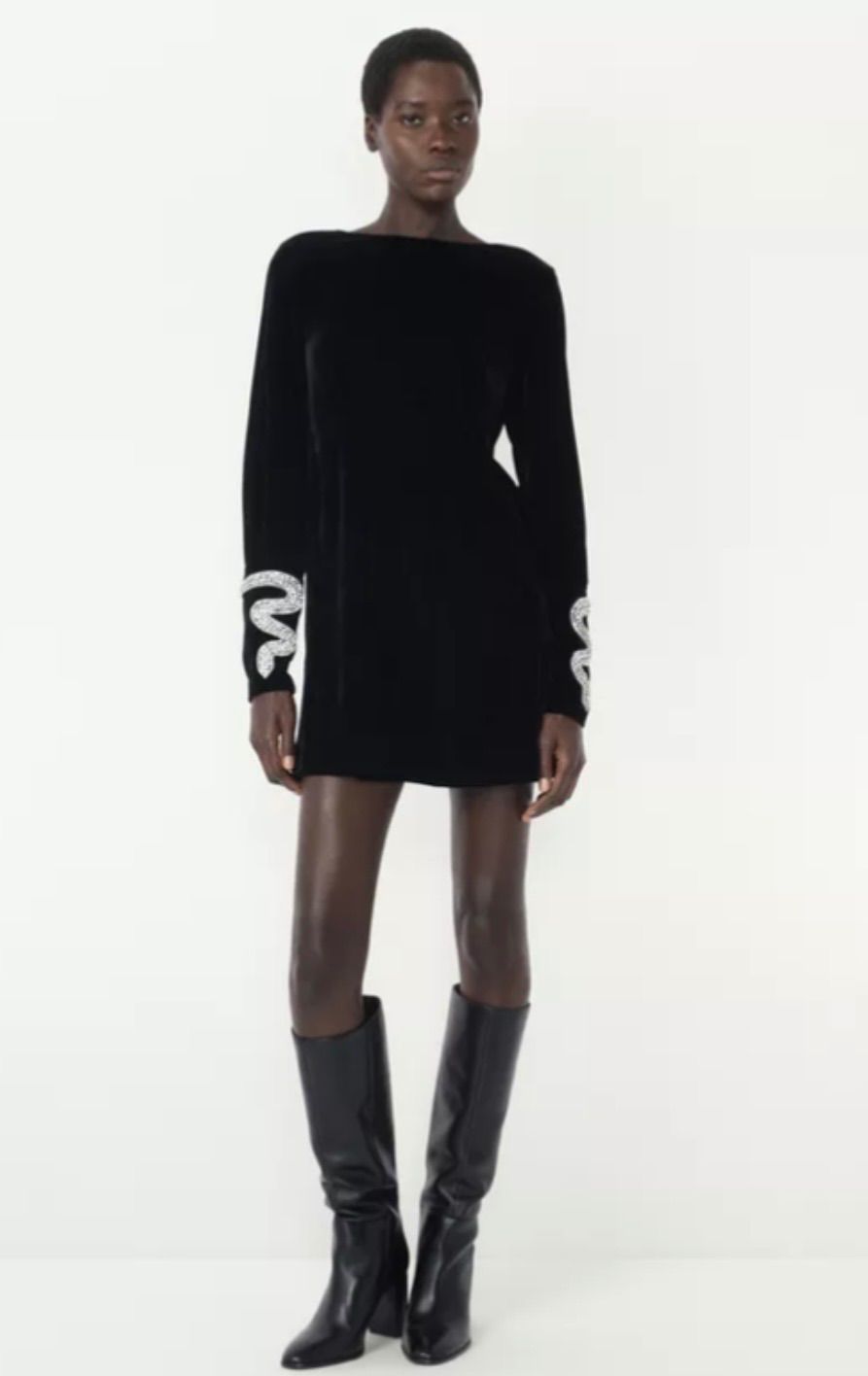 ベルベットビジュードレスワンピース