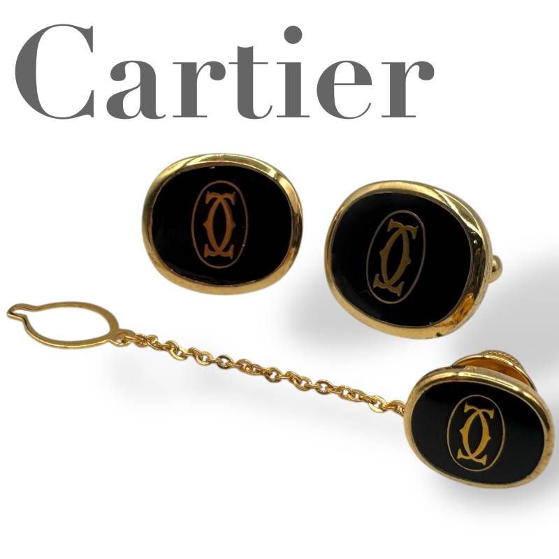 Cartier カルティエ☆カフス カフリンクス ネクタイピン セット