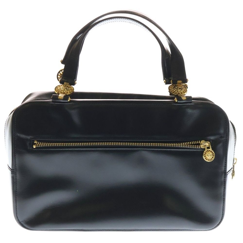 VERSACE ヴェルサーチ ハンドバッグ ミニバッグ ブラック レザー ゴールド金具