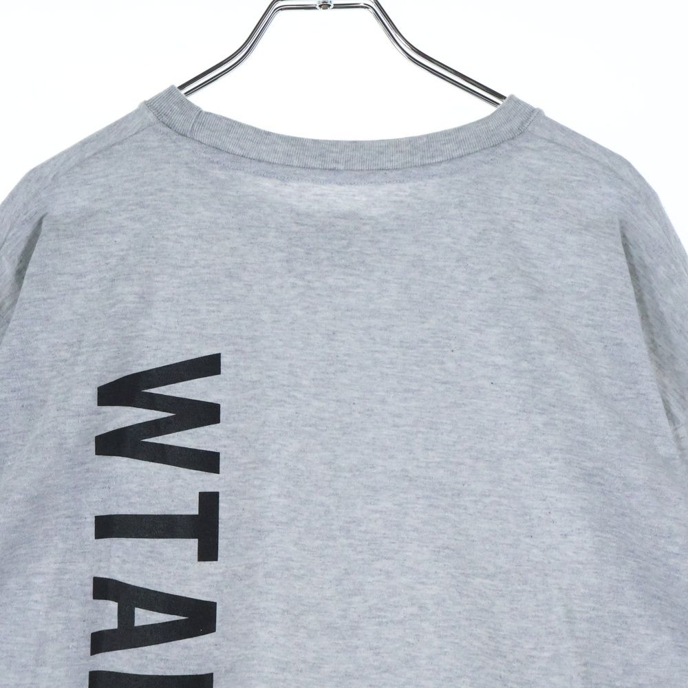 WTAPS 25ss ロンTグレー　S WTAPS (ダブルタップス) 25SS WOUND/LS /CTPL フロントプリント クルー