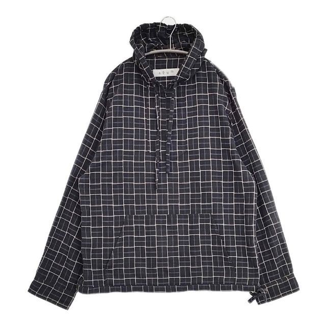 BAL Pullover Mexican Hooded Shirt 定価24200円 チェック メキシカン パーカー ブラック メンズ バル 5-1228 M∞