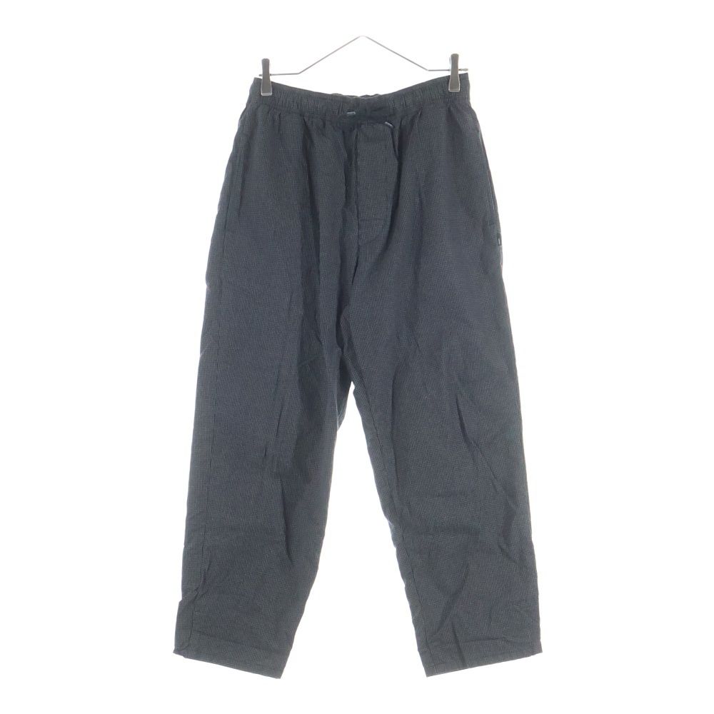 WTAPS ダブルタップス 25 AW COTTON WEATHER バックロゴパッチ チェック ナイロンパンツ ブラック 252 WVDT-PTM 06