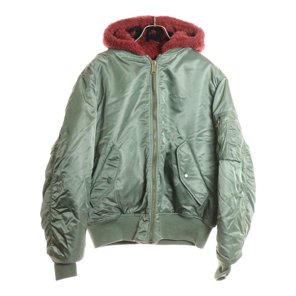 supreme 22AW リバーシブル MA-1ジャケット Supreme◇22AW/Faux Fur Reversible MA-1/ブルゾン/L/ナイロン/BLK