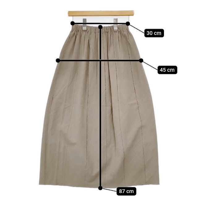 新品タグ付き　ヨーガンレールのロング丈スカート ☆ Jurgen Lehl ヨーガンレール コットン リネン ロングスカート M