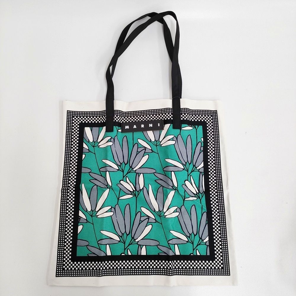 MARNI マルニフラワーカフェ バンダナトート BANDANA TOTE トートバッグ ファーングリーン レディース マルニ 5-1228 G♪