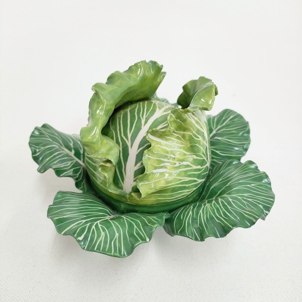 DIDIER キャベツ CABBAGE FORM BOX AND COVERS 陶器 皿 グリーン 5-1228 G♪