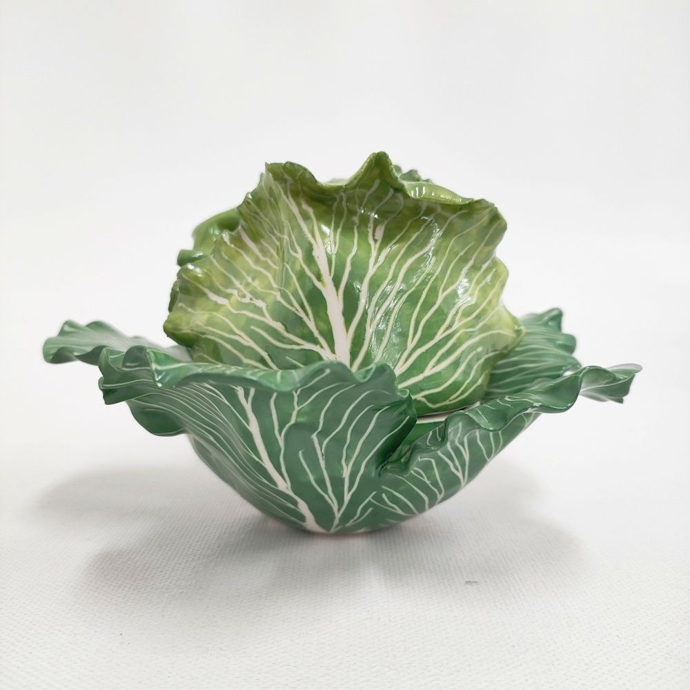 DIDIER キャベツ CABBAGE FORM BOX AND COVERS 陶器 皿 グリーン 5 1228 G♪