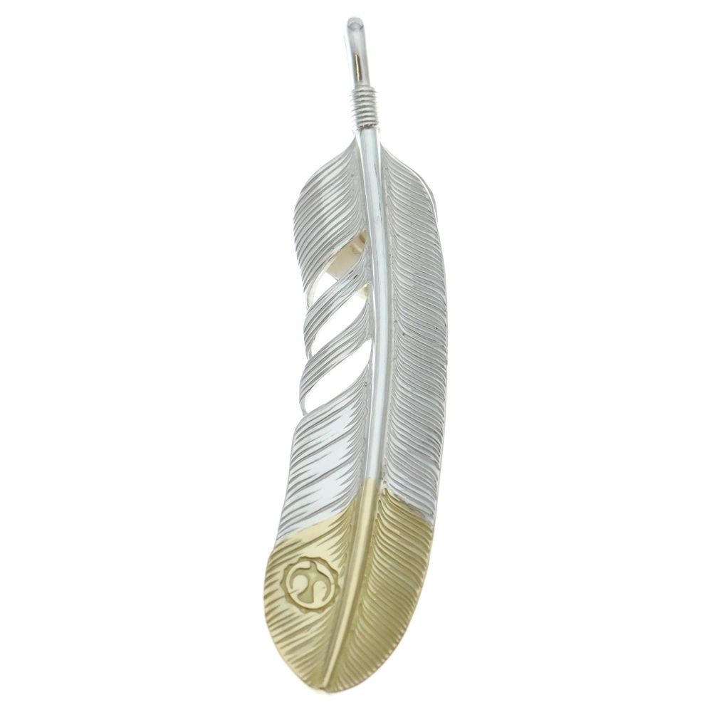THE SUN ザサン ハート大フェザー 銀線巻き R 先金カスタム 上銀先金大フェザー 右向き シルバー|ゴールド