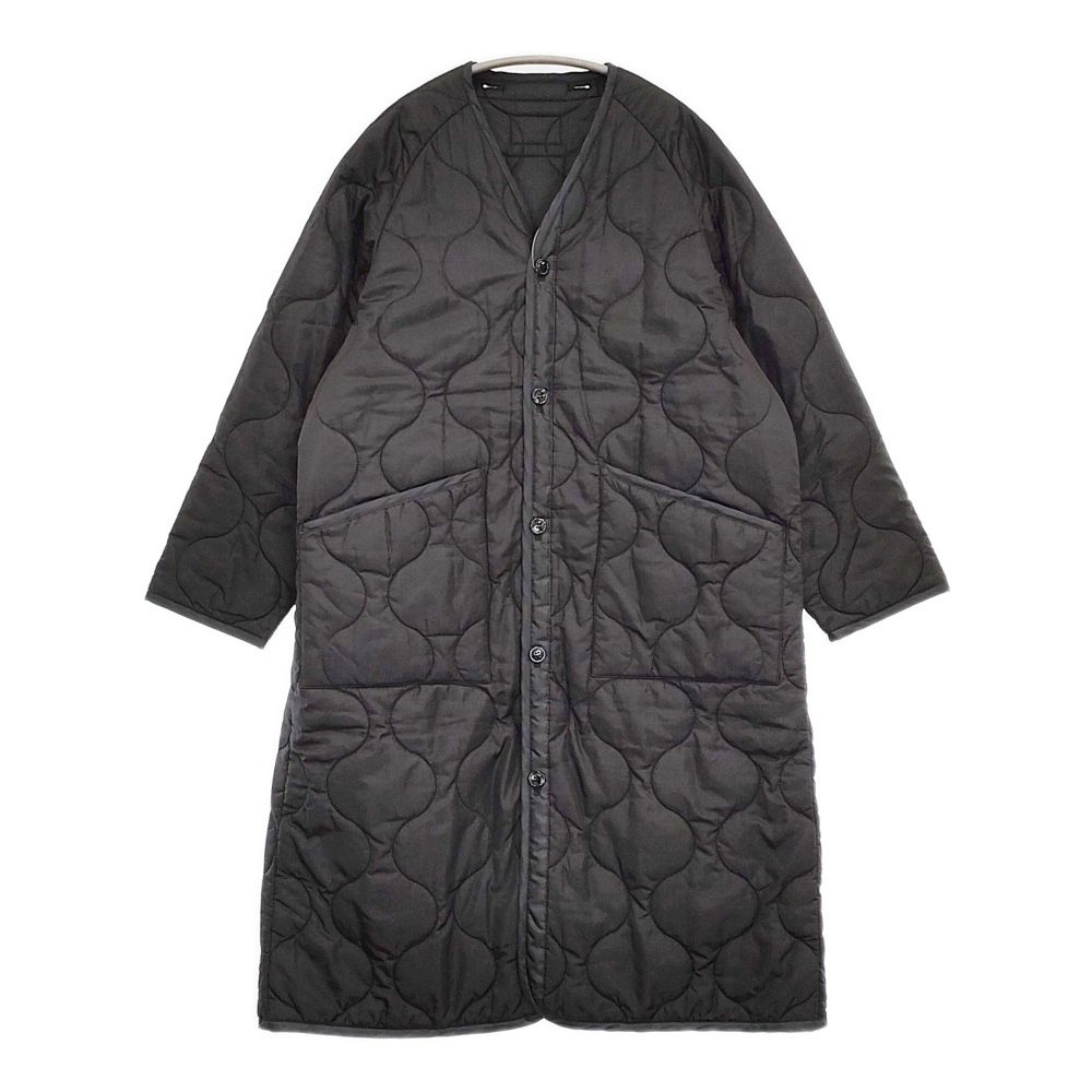 HYKE QUILTED LINER COAT キルティングコート 222-17358 サイズ1 Vネック ライナー コート 22 AW ブラック レディース ハイク 5-1228 T♪