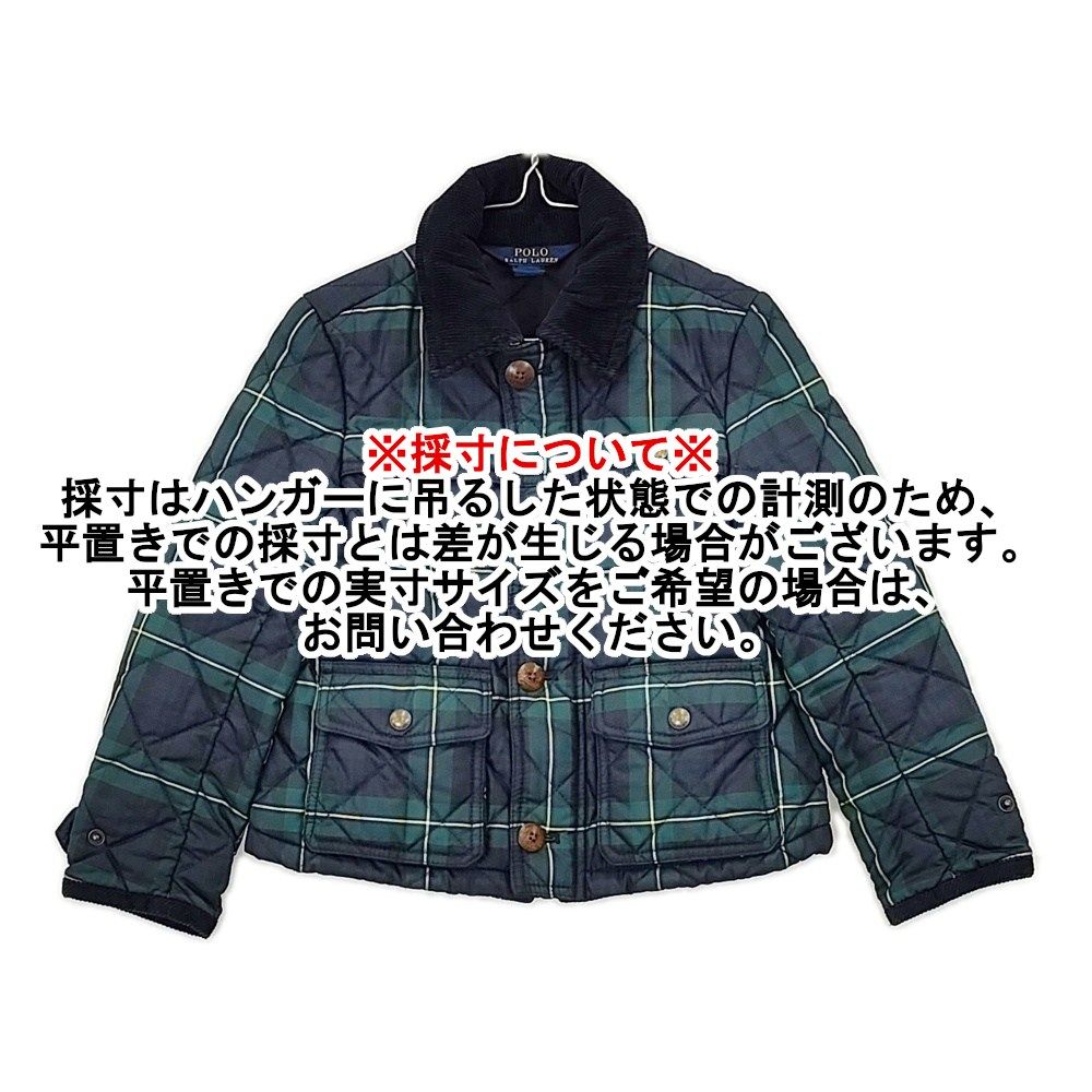 ラルフローレン キルティング ジャケット キッズ 160 グリーンチェック ラルフローレン キルティング ジャケット キッズ 160 グリーンチェック