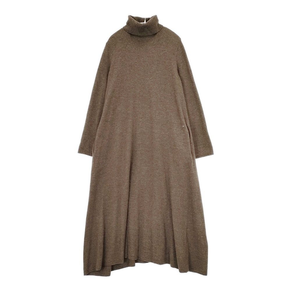 極美品 フロートニット ドレス ふわふわ オフ タートル 45rpm 45R 45R/45rpm フロートニットのタートルネックフレアドレス 定価46200円