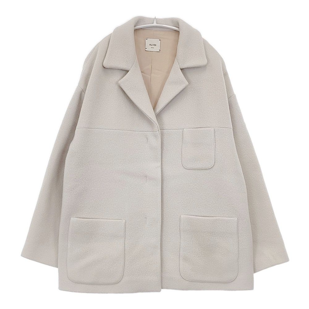 ALYSI イタリア製 バージンウール サイズ42 コート ライトベージュ レディース アリジ 5-1228 T♪