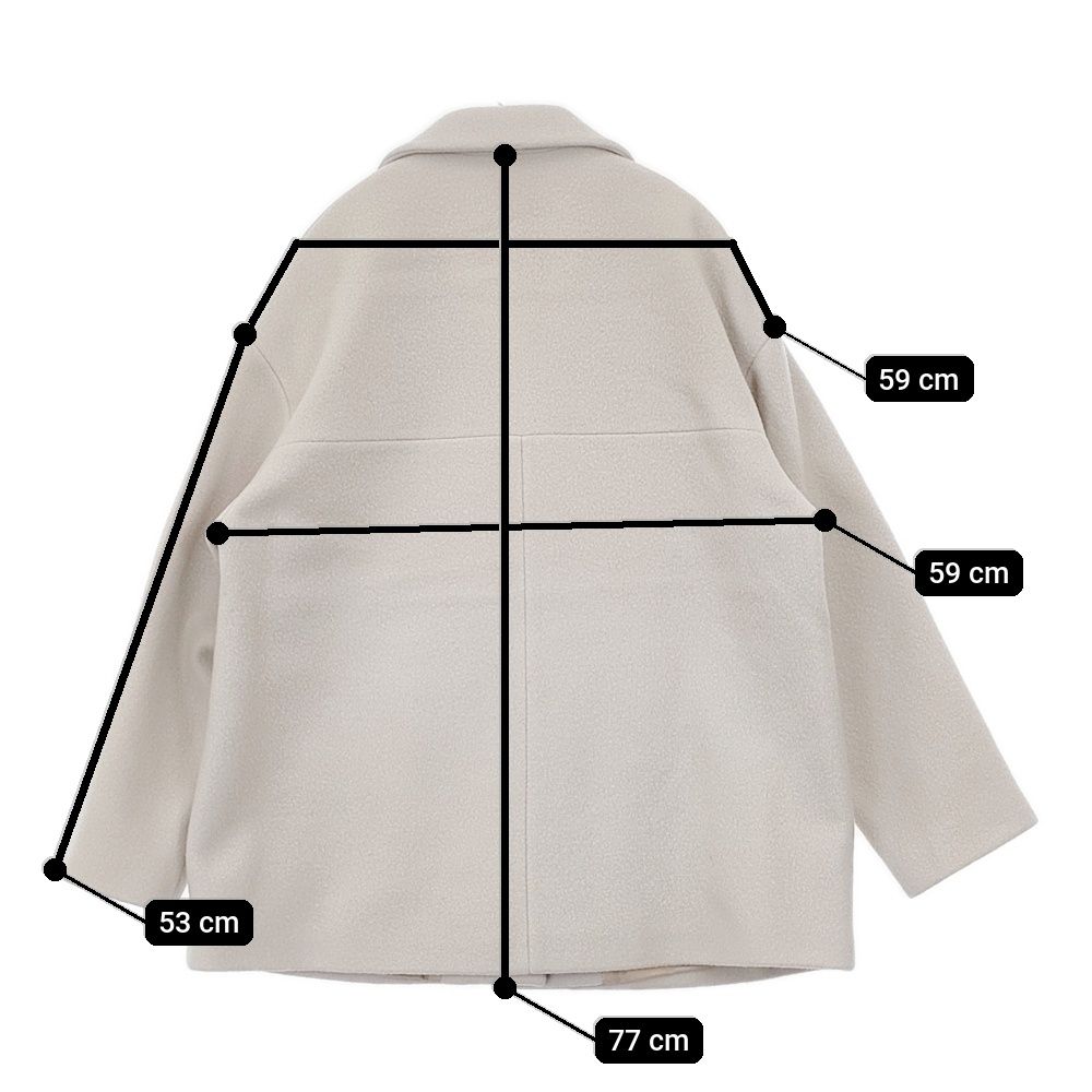 ALYSI イタリア製 バージンウール サイズ42 コート ライトベージュ