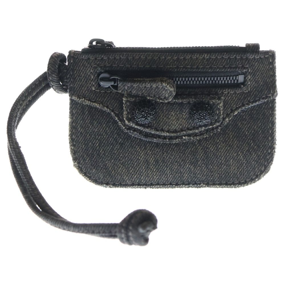 バレンシアガ Le Cagole ルカゴール ラインストーン カードケース デニムコインケース ブラック 776769