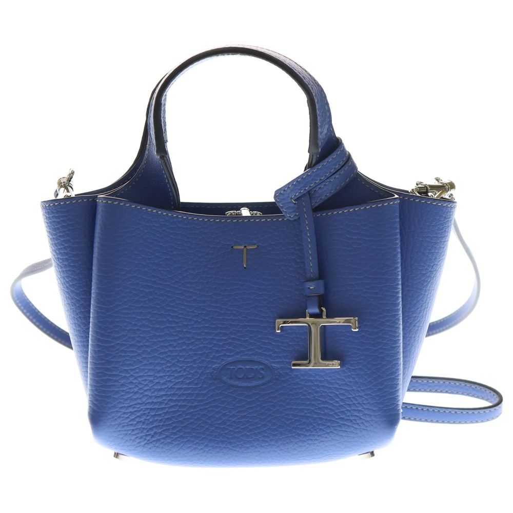 TOD S トッズ ×RHC Leather Bag Micro ロンハーマン レザーマイクロ 2 WAY ハンド ショルダーバッグ ブルー