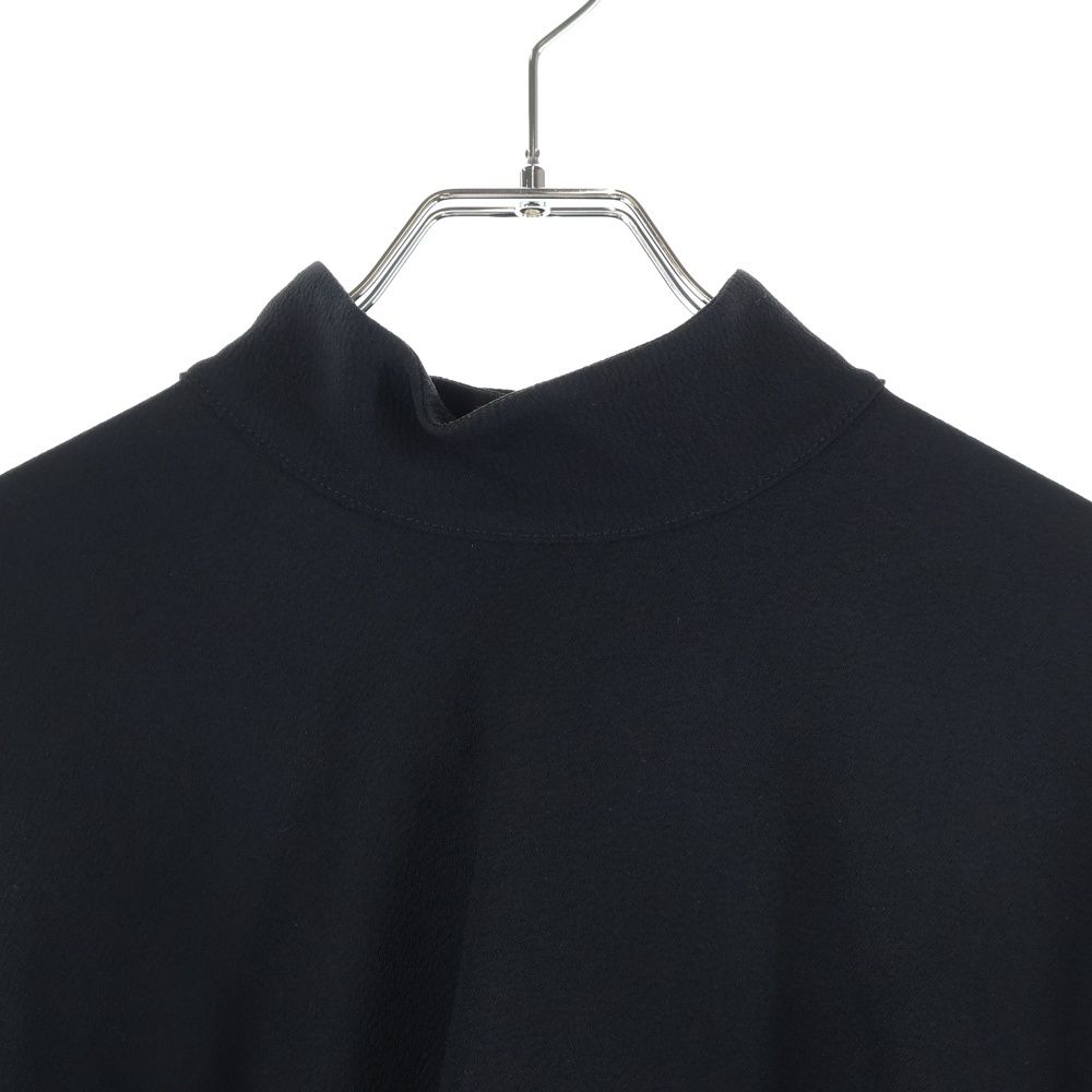  MARNI マルニ モックネック バックボタンフライ アシンメトリーカットソー 長袖ブラウス レディース ブラック|ネイビー 長袖 Tシャツ カットソー