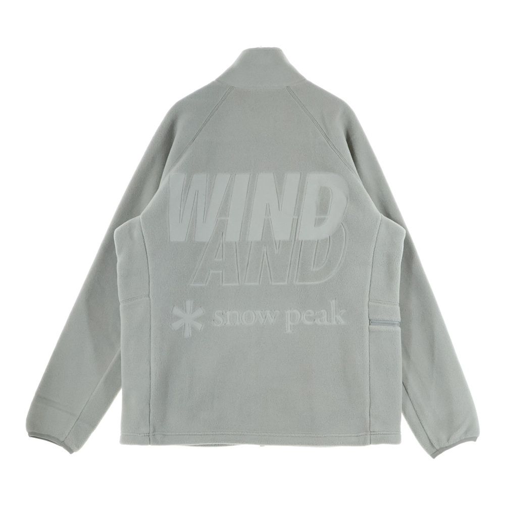 snow peak スノーピーク ×WIND AND SEA ウィンダンシー バックロゴ ジップアップ フリースジャケット カーキ WAS-JK-25 AU 702