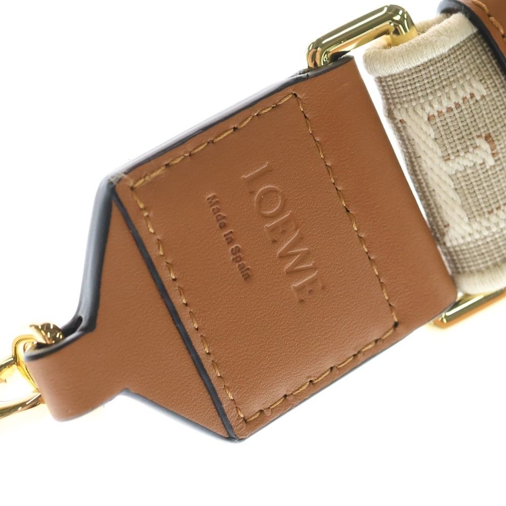 ⭐️美品⭐️ ロエベ アナグラム ショルダーストラップ ベージュ 未使用】ロエベ アナグラム ショルダーストラップ ベルト レザー ベージュ