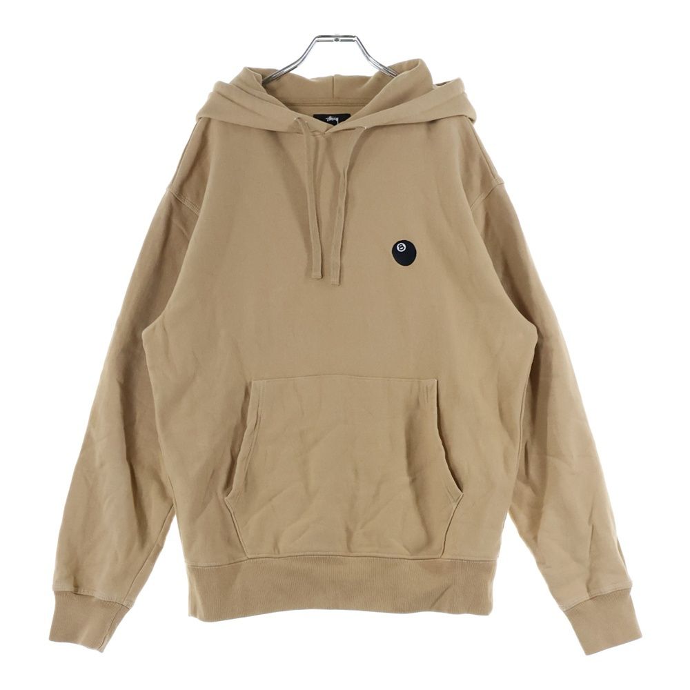 STUSSY ステューシー 8 Ball Applique Sweat Hoodie エイトボール アップリケ スウェットフーディ プルオーバーパーカー ブラウン 118457