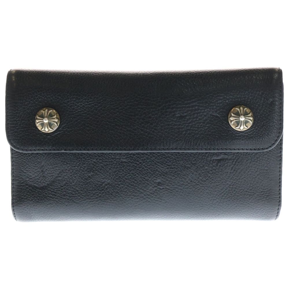 CHROME HEARTS クロムハーツ WAVE ウェーブ レザーウォレット 財布 ブラック