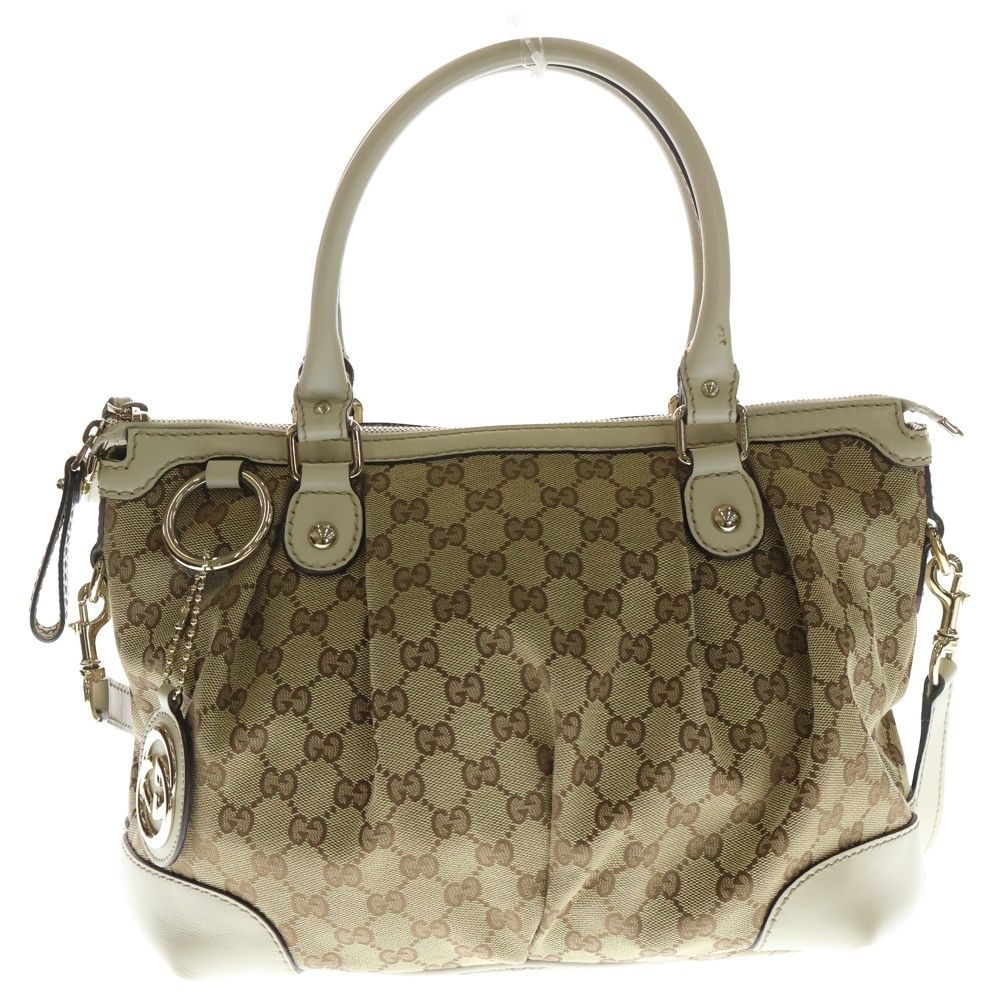 極美品■グッチ ディアマンテ スーキー ハンドバッグ キャンバス クレストロゴ 極美品□グッチ ディアマンテ スーキー ハンドバッグ キャンバス