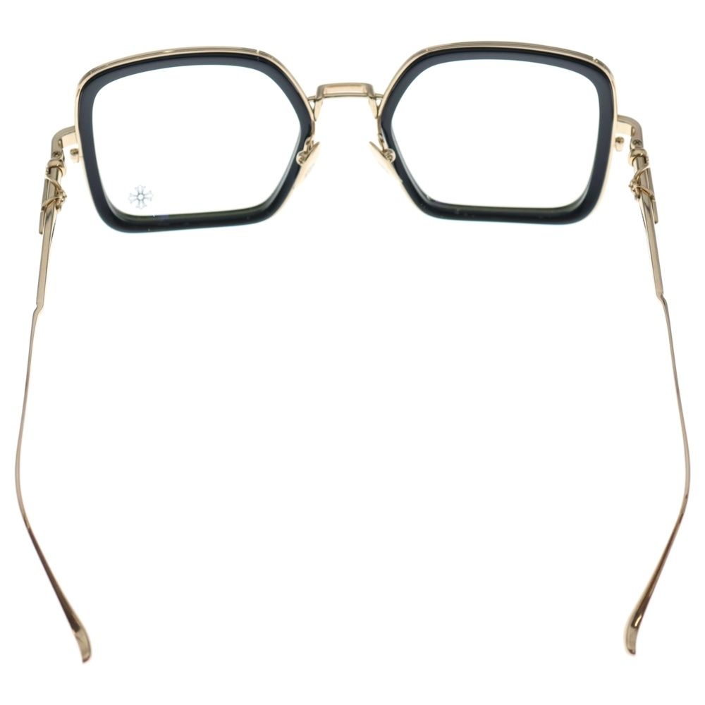 クロムハーツ サイズ:53□22-138  BLUE JOB スクエアメタルフレームサングラス 中古 OS06 CHROME HEARTS (クロムハーツ) BLUE JOB スクエアー クロステンプル