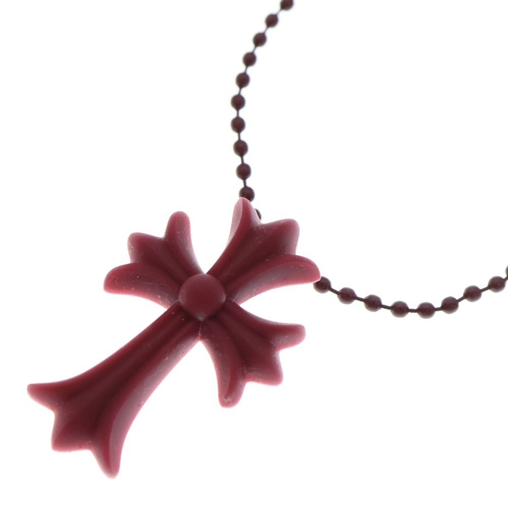 CHROME HEARTS クロムハーツ RUBBER CH CRS SML スモールCHクロス ラバーネックレス シリコン バーガンディー BCA 306