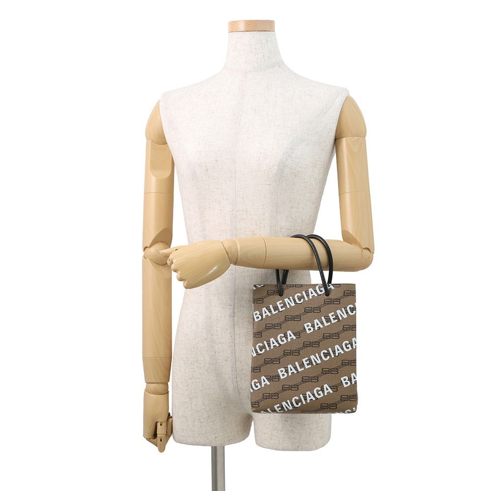 バレンシアガ ハンドバッグ ラージ ショッピングバッグ ロゴ PVC