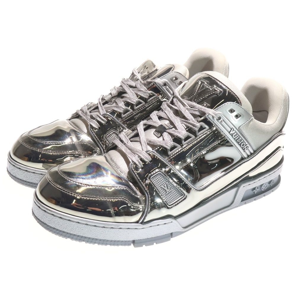 LOUIS VUITTON ルイヴィトン LV TRAINER LVトレイナー ローカットスニーカー メタリックシルバー BM 1211