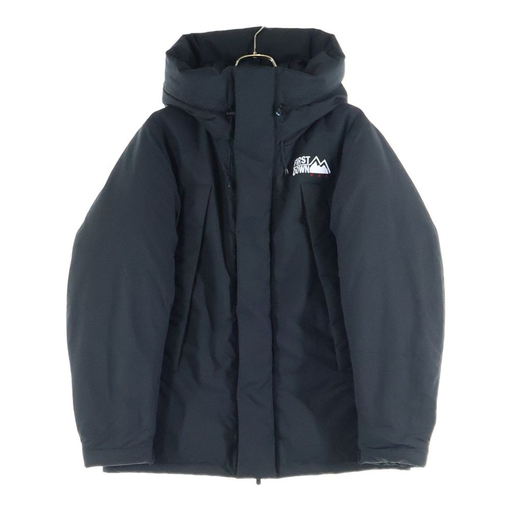 FIRST DOWN ファーストダウン WRAP PARKA ロゴ刺繍 ダウンジャケット ブラック F 942010
