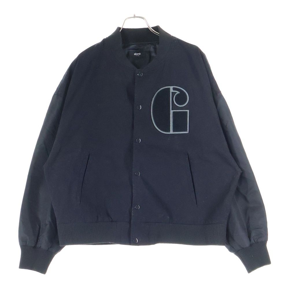 glamb グラム アームナイロン ワッペン付きジャケット スタジャン ブラック GB 0122