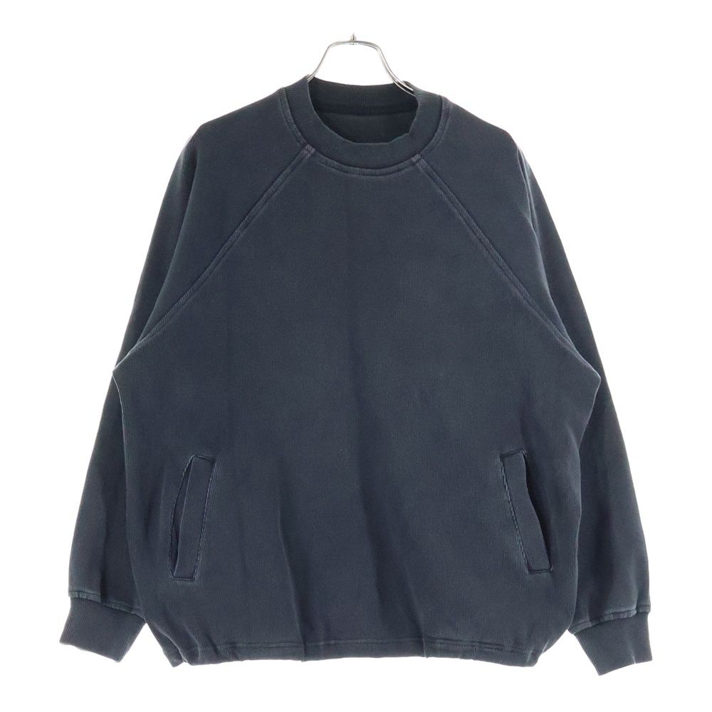 ISAMU イサムカタヤマバックラッシュ STRETCH HEAVY RAGLAN SLEEVES ストレッチヘビー ラグランスリーブ 長袖クルーネックプルオーバー ブラック 2138-01