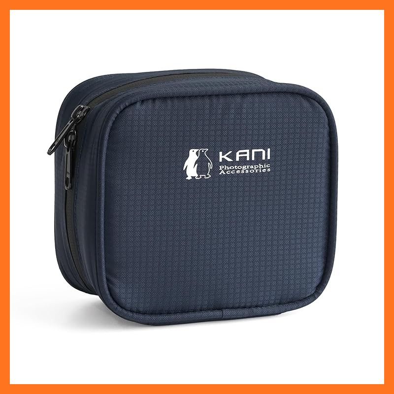 KANI フィルターケース AC-089 C ブルー φ105 mm対応 大型サイズ 円形フィルター 収納 HT 100 IVマグネットキャップ収納 ベルトループ付 カラビナ取付用Dリング付 ナイロン製 817402