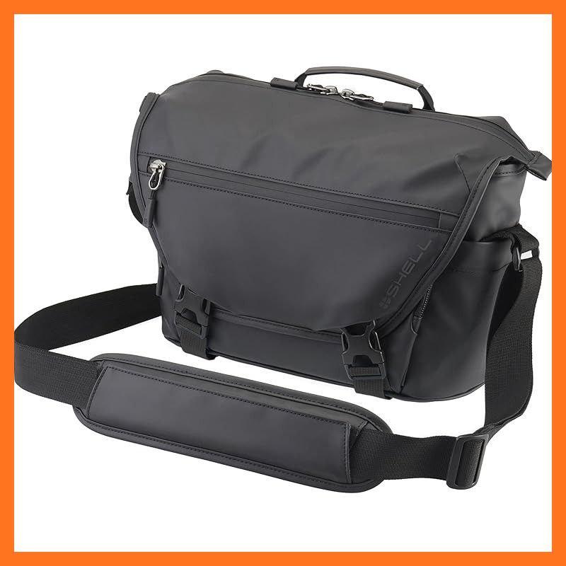 ハクバ HAKUBA カメラバッグ プラスシェル レジスト02 ショルダーバッグ M AZ ピュアブラック 水に強いPVCコーティング 耐水|防汚機能 素早くアクセス な天面開口口