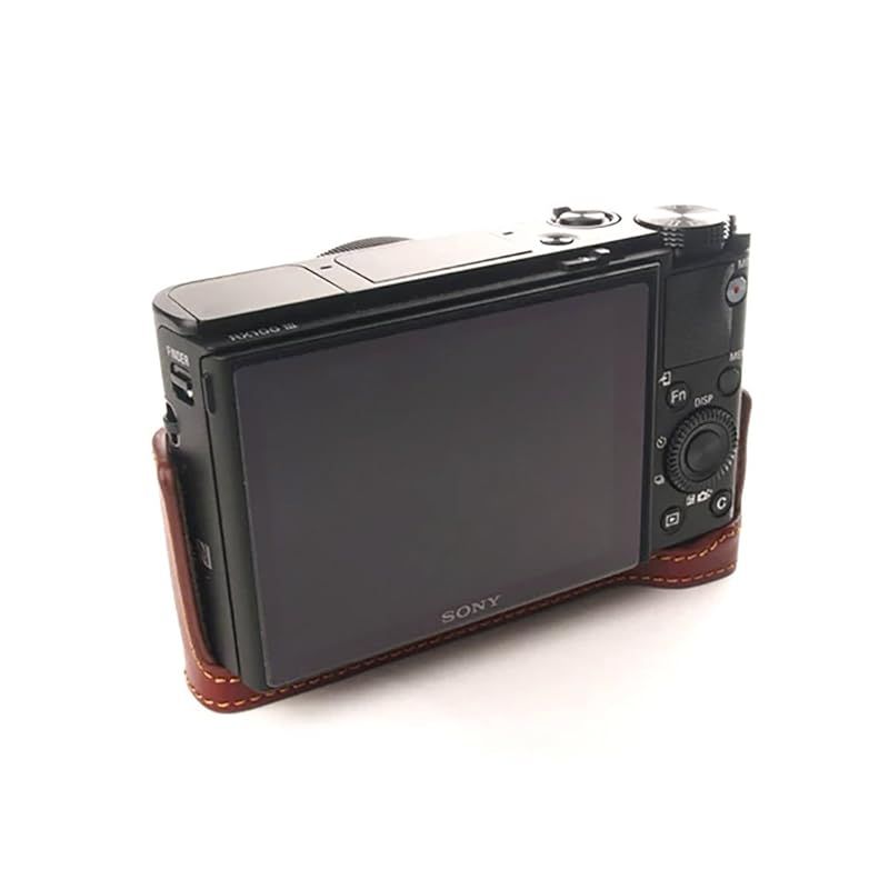  TP Original SONY DSC-RX 100 II|III|IV|V 兼用 ボディーハーフケース ブラウン 防犯カメラ 防犯 セーフティ