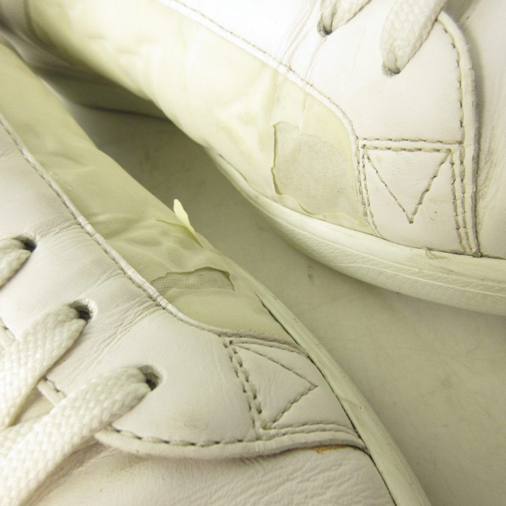  ルイヴィトン LOUIS VUITTON ルクセンブルク モノグラム スニーカー レザー ローカット 白 ホワイト MS 1200 5.5 約25.5 cm BO 88 スニーカー 靴