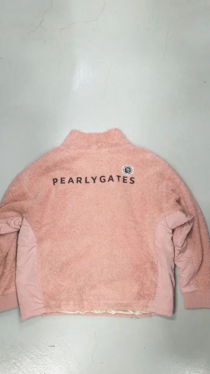 パーリーゲイツ ピンク フリース ハーフネック プルオーバー 2サイズ
