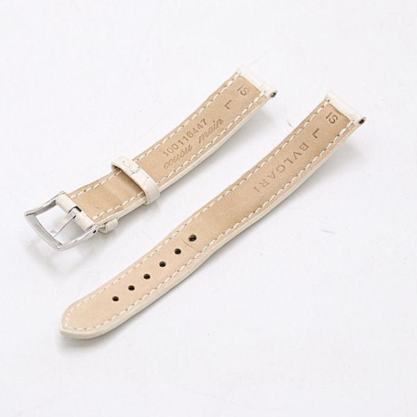 ブルガリ ベルト レザー ホワイトカラー 14 mm用 レディース腕時計 2000000 NSK SMZ