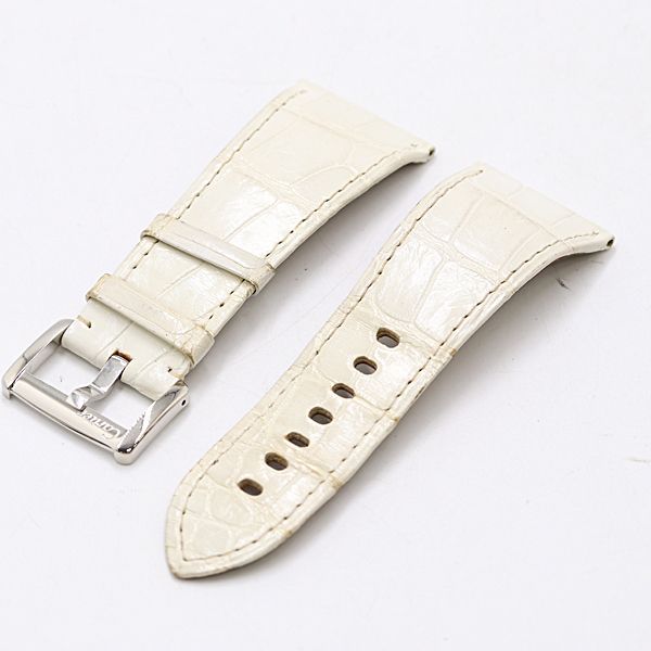 カルティエ ベルト レザー ホワイトカラー 29 mm用 メンズ腕時計 2000000 NSK SMZ
