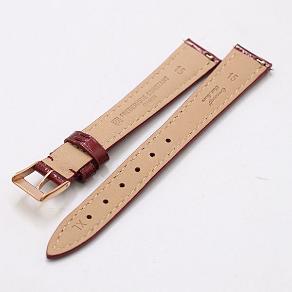 美品 フレデリックコンスタント 純正ベルト レザー ボルドーカラー