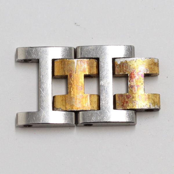 エルメス クリッパー 純正コマ 2コマ 12㎜用 コンビ レディース腕時計