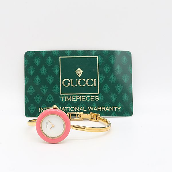 [稼働/新品電池]グッチ チェンジベゼル 11/12.2 QZ レディース 新品電池 グッチ チェンジベゼル レディース バングル 腕時計 GUCCI