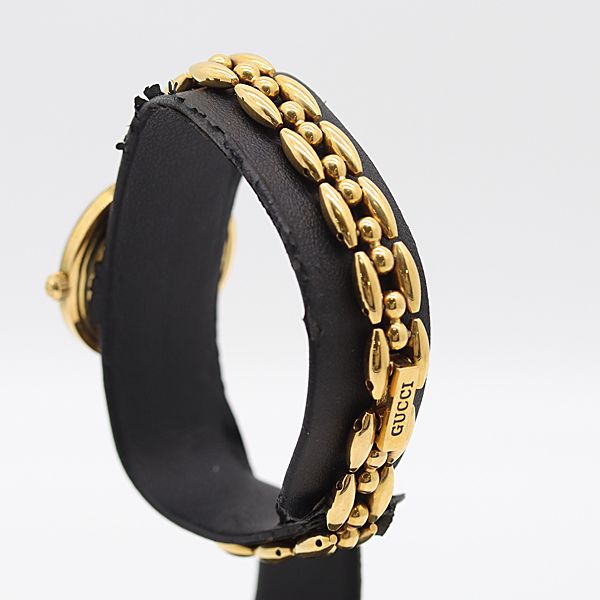 稼働 グッチ チェンジベゼル 11/12.2 QZ ホワイト文字盤 レディース